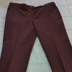 J. Crew Slim Fit Burgundy Dress Pants Four Season Wool Blend
